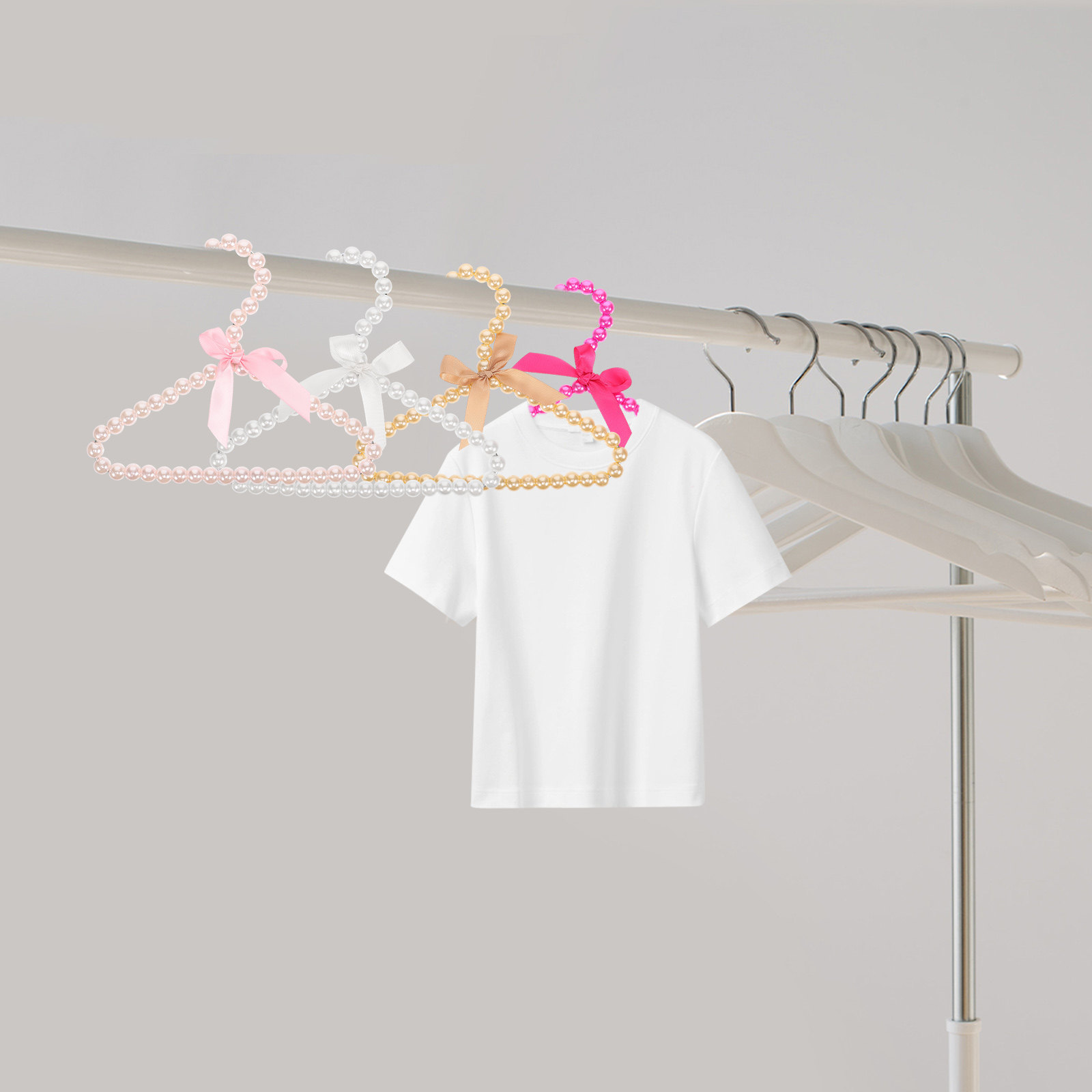 Baby Clothing Storage - 4 Pezzi di Appendini con Perle