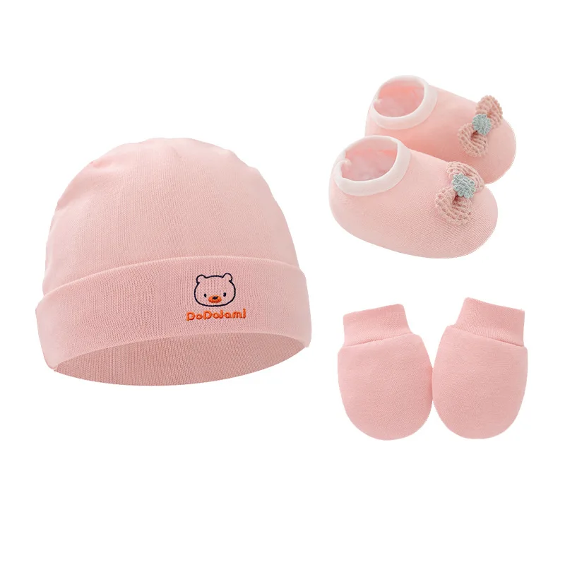 Toddler Sock Set - 3 Pz/set Cappello Neonato Guanti Scarpe