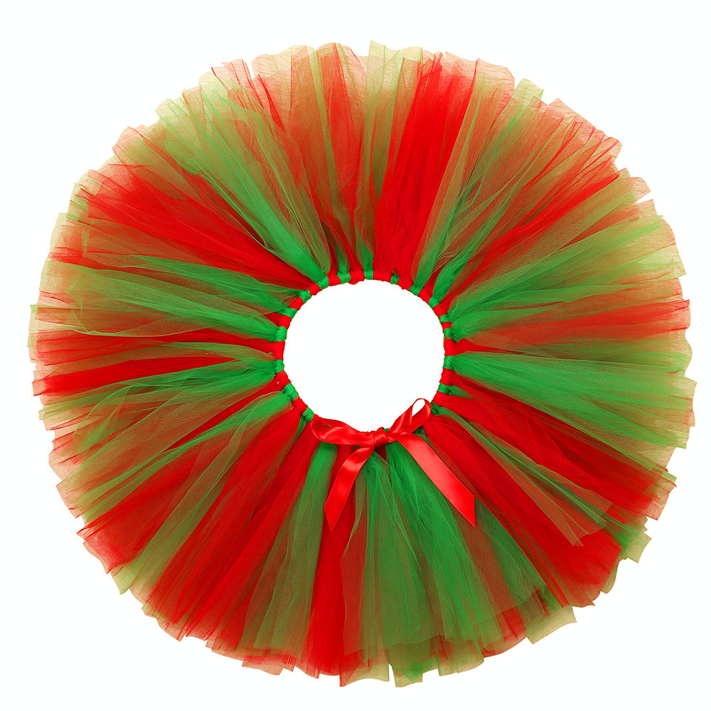 Baby Tutu Skirt - 2-14 anni Ragazze Natale Elfo Tutu