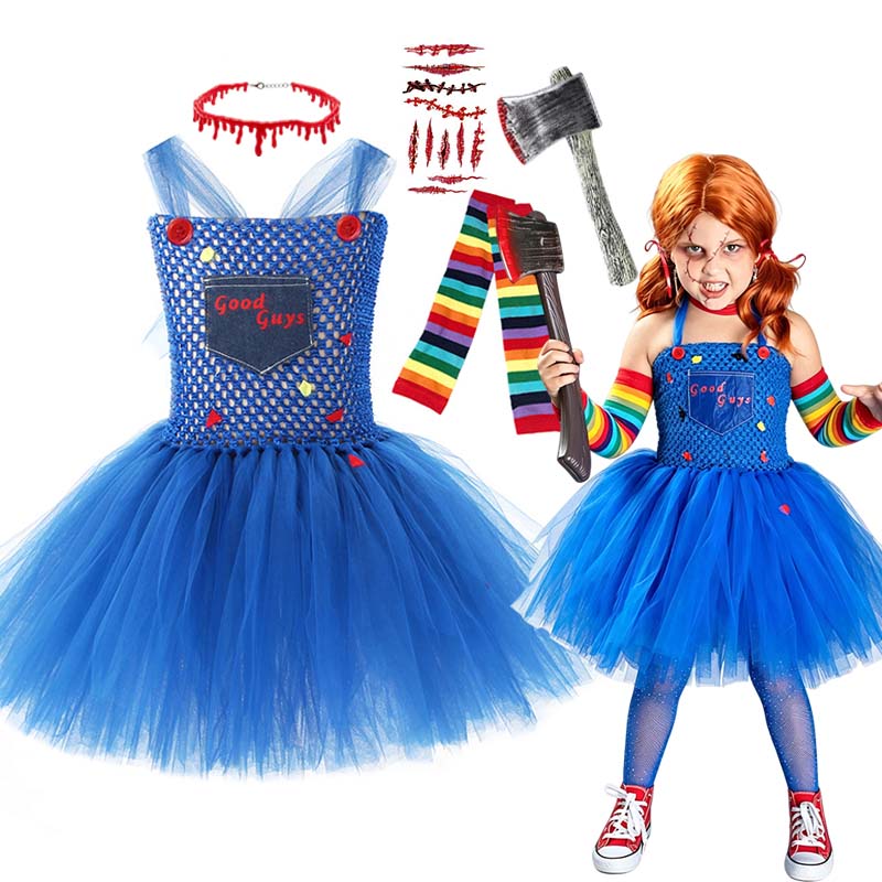 Baby Tutu Skirt - Costume da Bambola Spaventosa per Ragazze