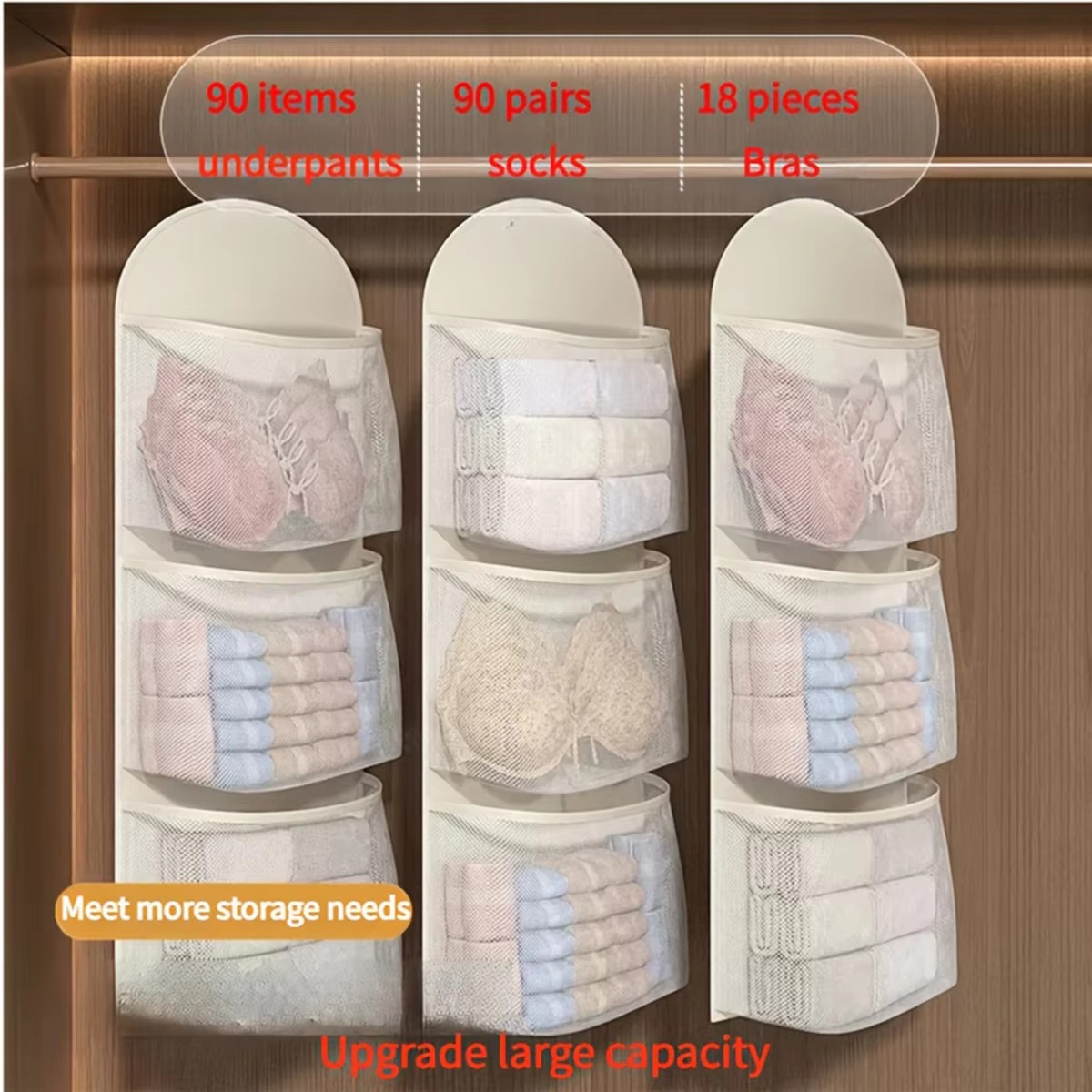 Baby Clothing Storage - 1/2 pz. Borsa portaoggetti in rete,
